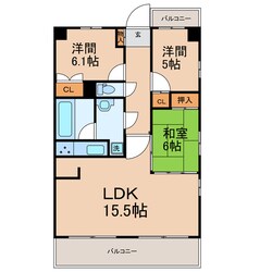 ダイアパレスロワイヤル栗林公園の物件間取画像